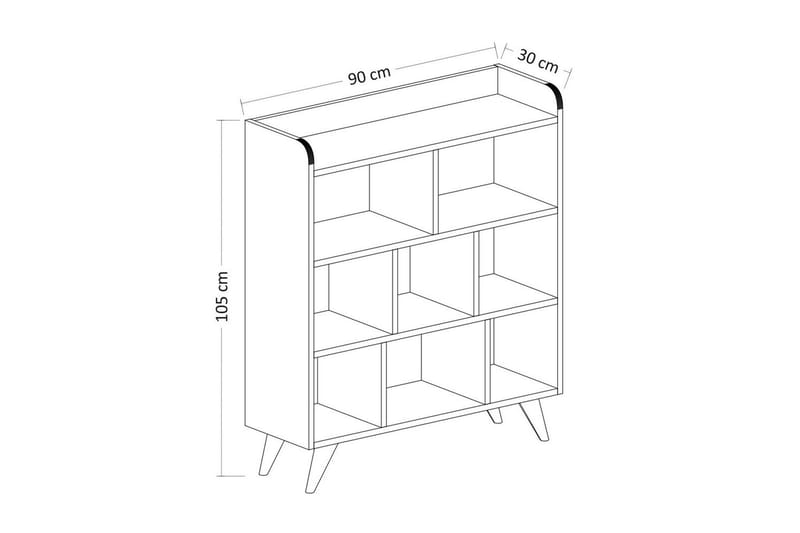 Kesto Bokhylla 90 cm - Antracit - Förvaring - Hyllor - Bokhylla