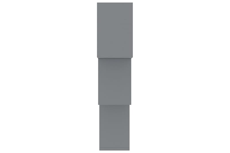 Kubhyllor högglans grå 84,5x15x27 cm spånskiva - Grå - Kökshylla - Vägghylla