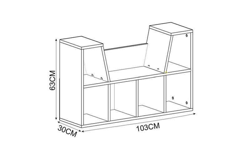 Kylen Bokhylla 103 cm - Antracit - Förvaring - Hyllor - Bokhylla