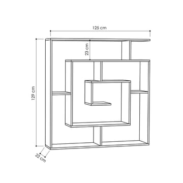 Labirent Bokhylla 125 cm - Light Mocha - Förvaring - Hyllor - Bokhylla