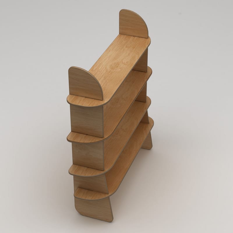 Ledina Bokhylla 150x160 cm - Naturträ - Förvaring - Hyllor - Bokhylla