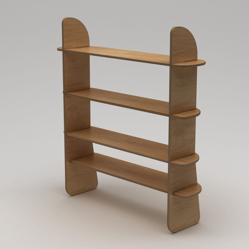 Ledina Bokhylla 150x160 cm - Naturträ - Förvaring - Hyllor - Bokhylla