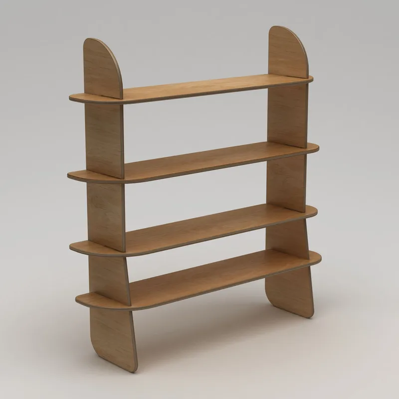 Ledina Bokhylla 150x160 cm, Naturträ