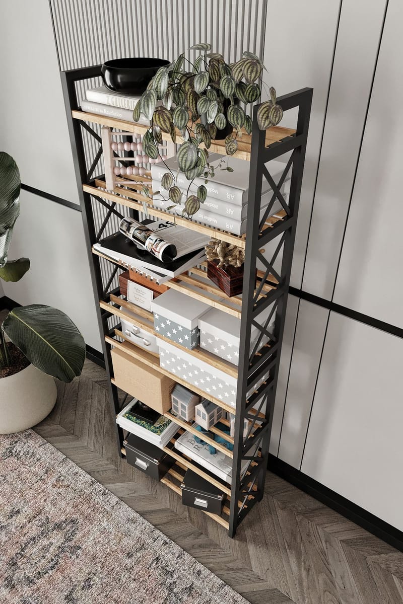 Lekora Multifunktionshylla 128 cm - Svart - Förvaring - Hyllor - Hyllplan & hyllkonsoler