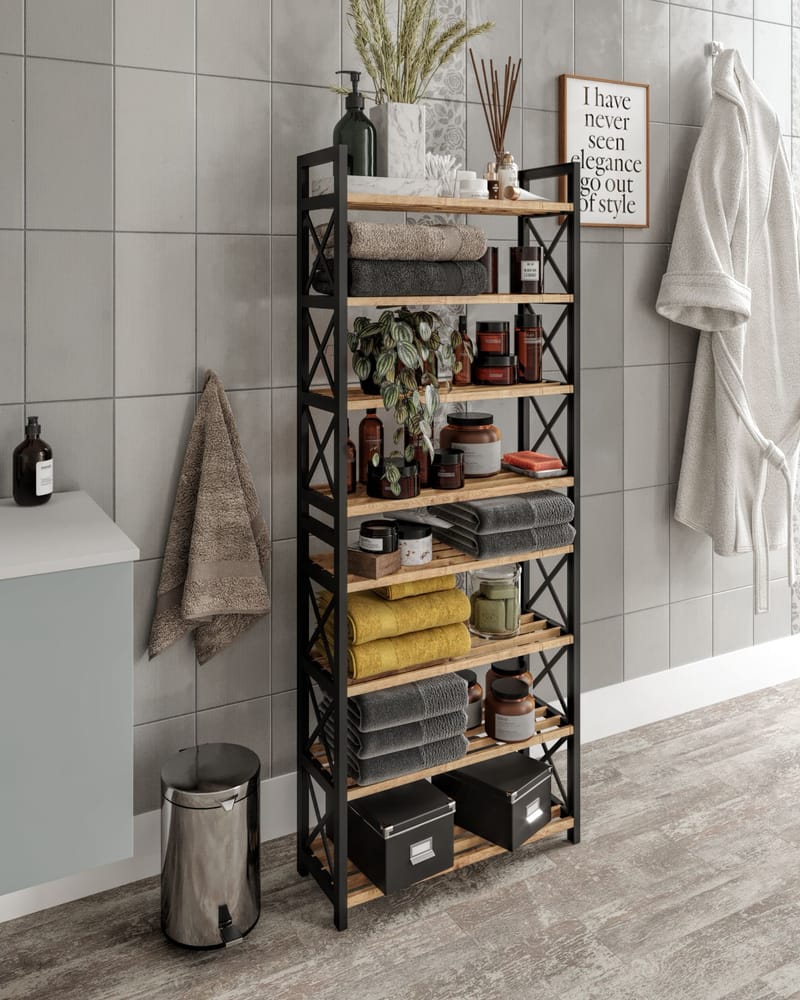 Lekora Multifunktionshylla 128 cm - Svart - Förvaring - Hyllor - Hyllplan & hyllkonsoler