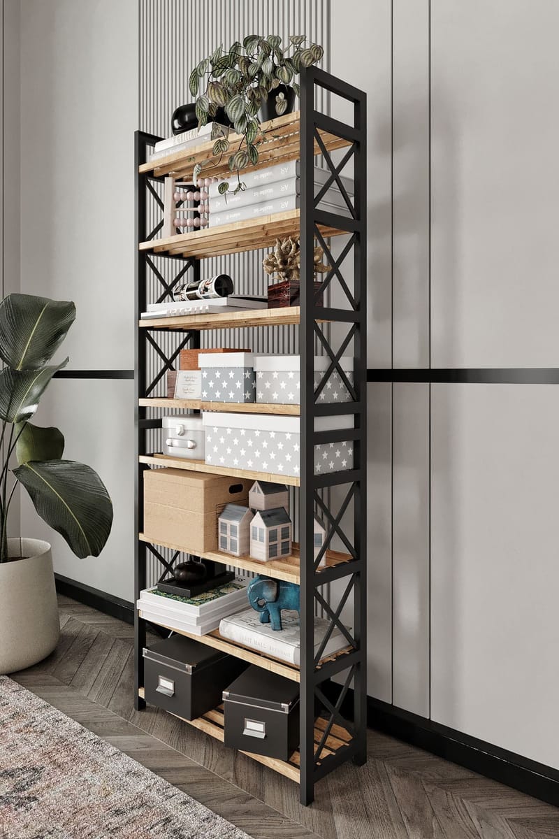 Lekora Multifunktionshylla 128 cm - Svart - Förvaring - Hyllor - Hyllplan & hyllkonsoler