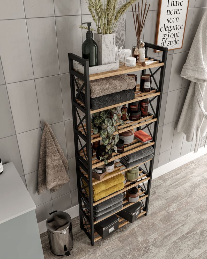 Lekora Multifunktionshylla 128 cm - Svart - Förvaring - Hyllor - Hyllplan & hyllkonsoler