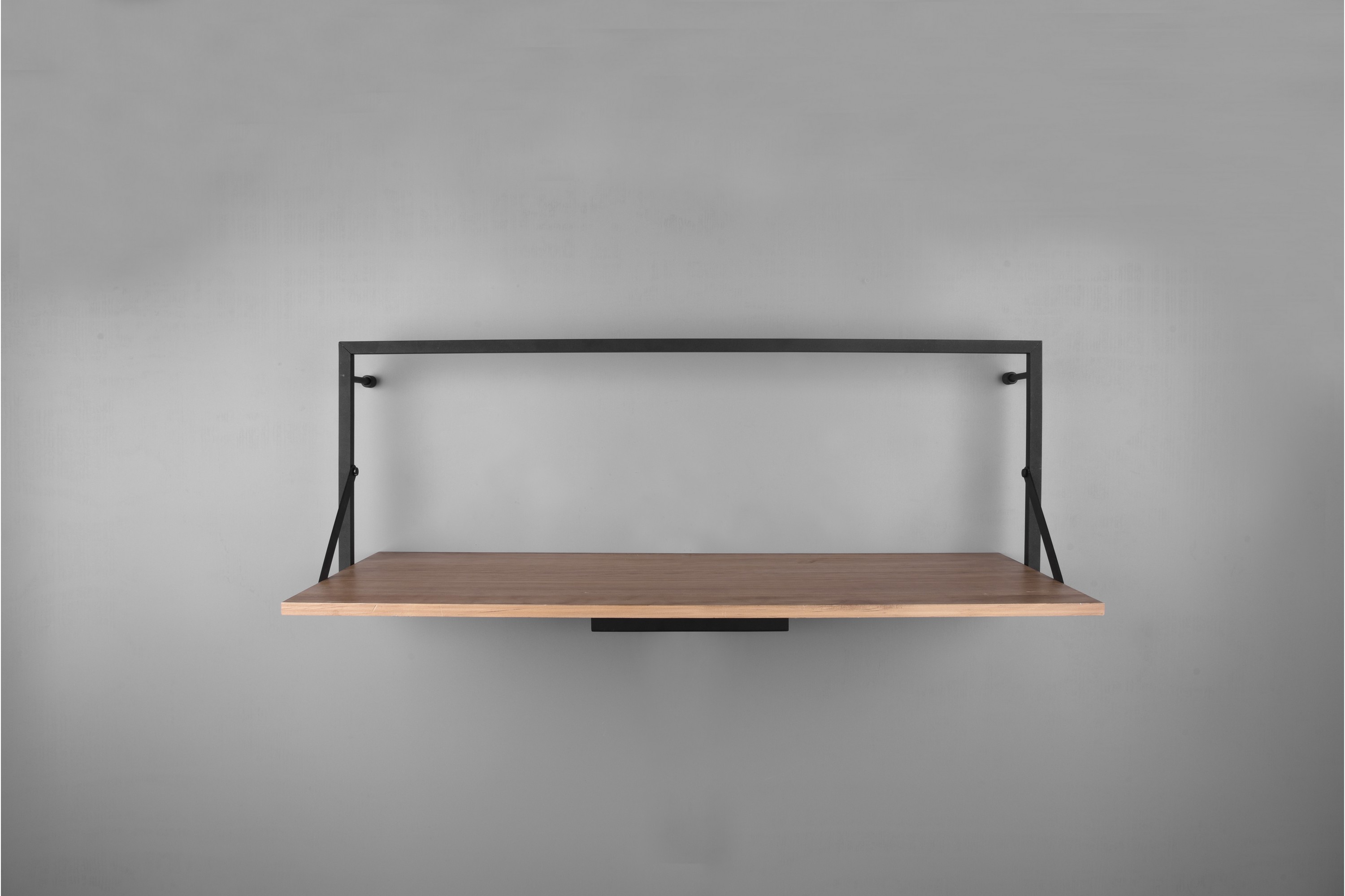 leonie vägghylla led-belyst 90x30 cm trä/svart - trä/svart