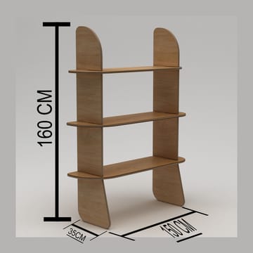 Molira Bokhylla 102x215 cm - Naturträ - Förvaring - Hyllor - Bokhylla