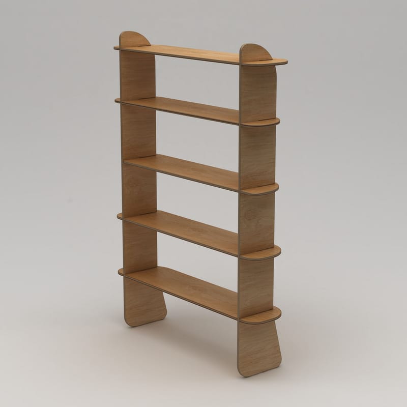 Molira Bokhylla 102x215 cm - Naturträ - Förvaring - Hyllor - Bokhylla