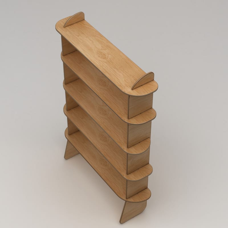 Molira Bokhylla 102x215 cm - Naturträ - Förvaring - Hyllor - Bokhylla