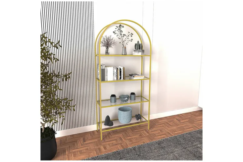 Monaia Bokhylla 80 cm, Guld