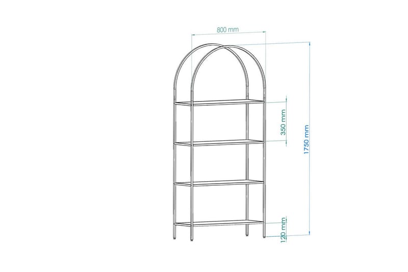 Monaia Bokhylla 80 cm - Svart - Förvaring - Hyllor - Bokhylla