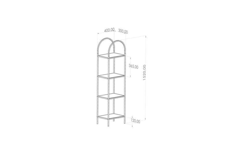 Monaia Bokhylla 80 cm - Svart - Förvaring - Hyllor - Bokhylla