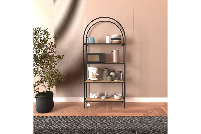 Monaia Bokhylla 80 cm - Svart/Natur - Förvaring - Hyllor - Bokhylla