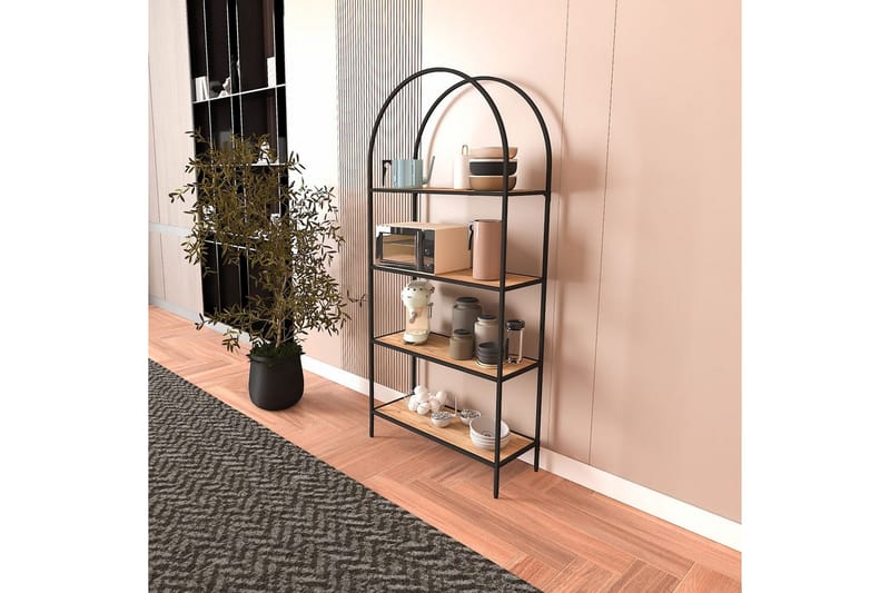 Monaia Bokhylla 80 cm - Svart/Natur - Förvaring - Hyllor - Bokhylla