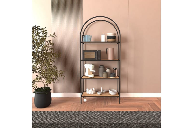 Monaia Bokhylla 80 cm - Svart/Natur - Förvaring - Hyllor - Bokhylla