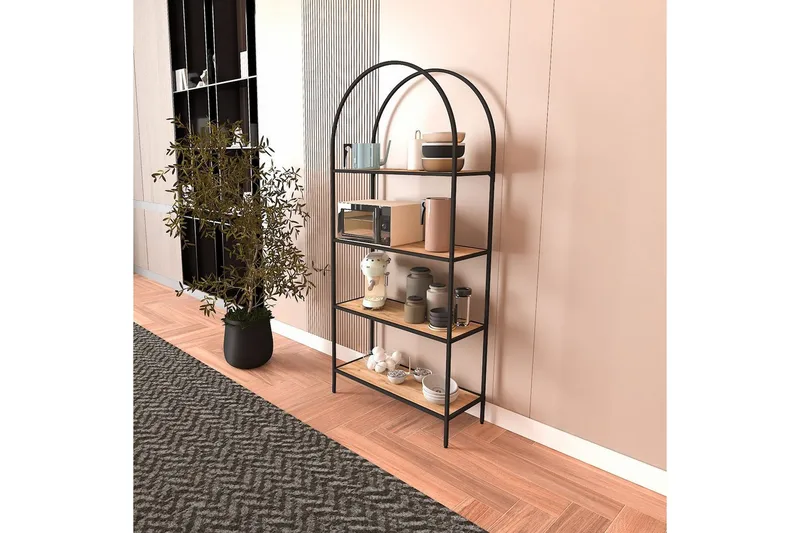 Monaia Bokhylla 80 cm - Svart/Natur - Förvaring - Hyllor - Bokhylla