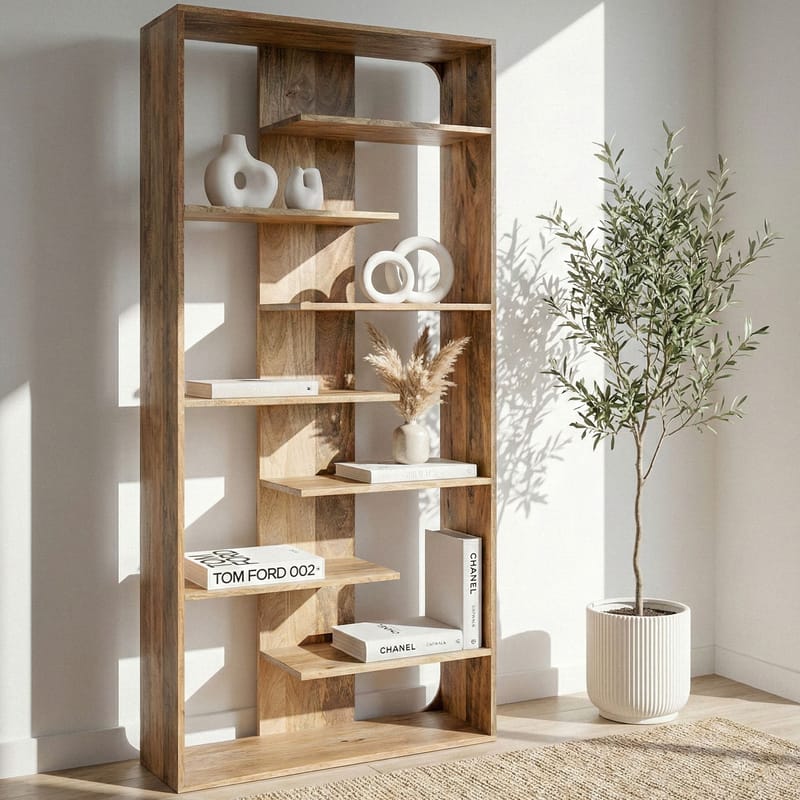 Moraro Fristående hylla 90 cm - Naturbrun - Förvaring - Hyllor - Bokhylla