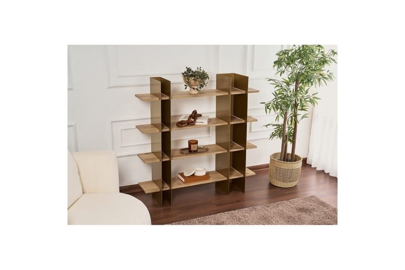 Nara Bokhylla 120 cm - Guld - Förvaring - Hyllor - Bokhylla
