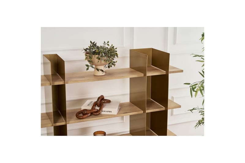 Nara Bokhylla 120 cm - Guld - Förvaring - Hyllor - Bokhylla