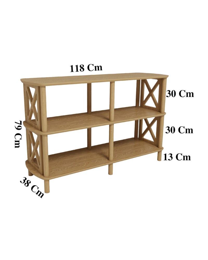 Nerola Bokhylla 80 cm - Ek - Förvaring - Hyllor - Bokhylla