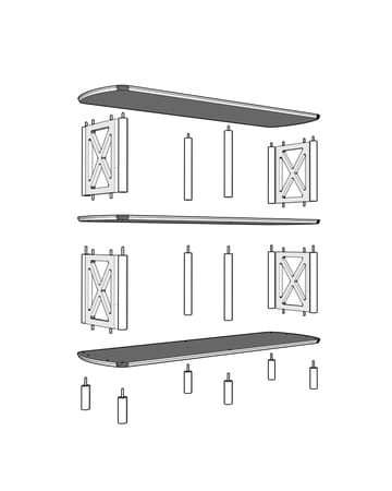 Nerola Bokhylla 80 cm - Ek - Förvaring - Hyllor - Bokhylla