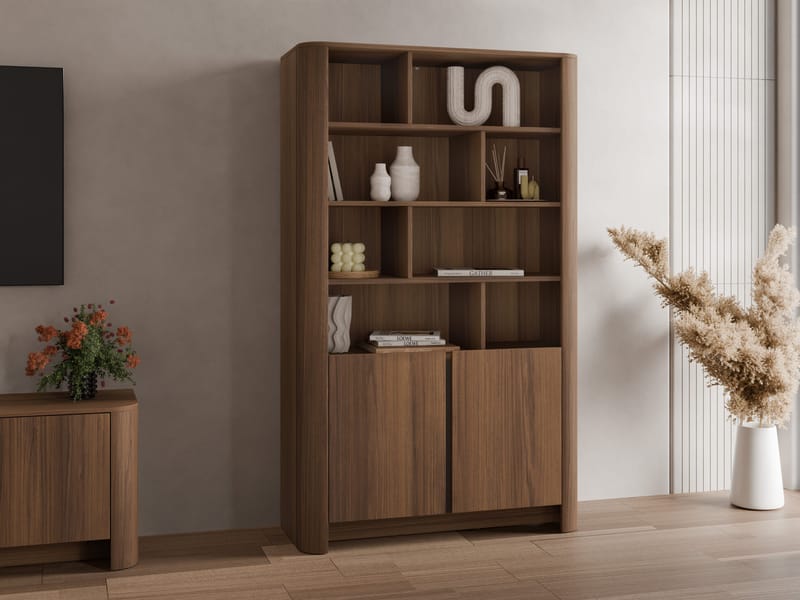 Norrhassel Bokhylla 103 cm i Valnöt - Brun - Förvaring - Hyllor - Bokhylla