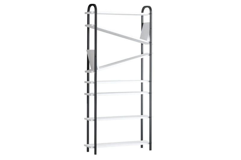 Norvas Bokhylla 78 cm, Svart/Vit