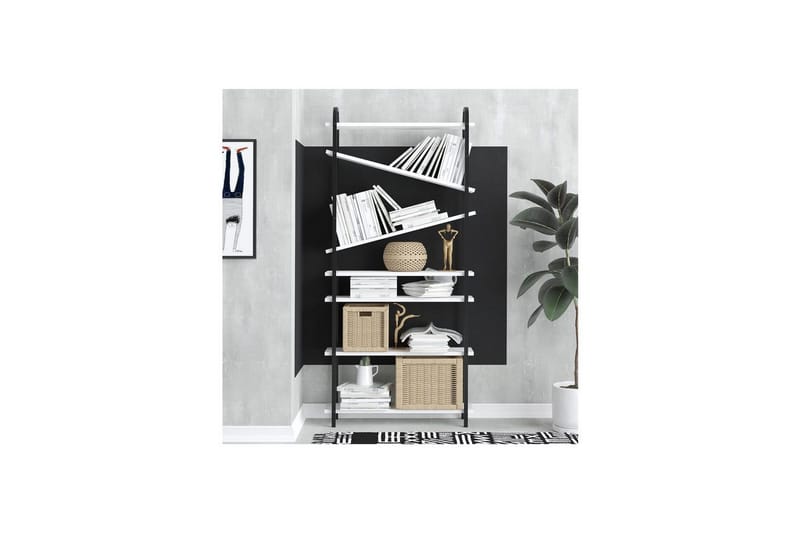 Norvas Bokhylla 78 cm - Svart/Vit - Förvaring - Hyllor - Bokhylla