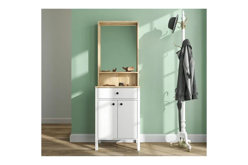 Orlan Fristående Hyllplan 190 cm - Natur/Vit - Möbler - Hall & entré - Möbelset för hall & entré