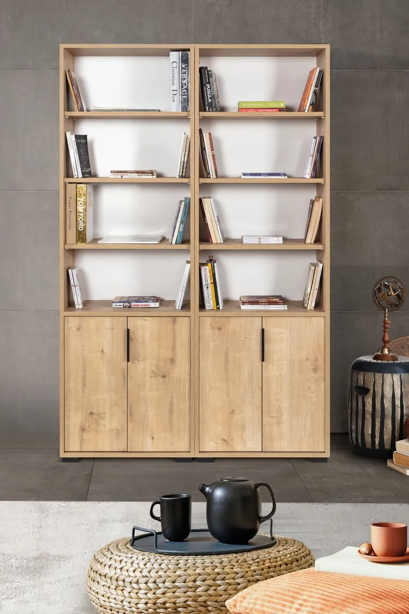 Pavio Bokhylla 120x187x30 cm, Sapphire Oak