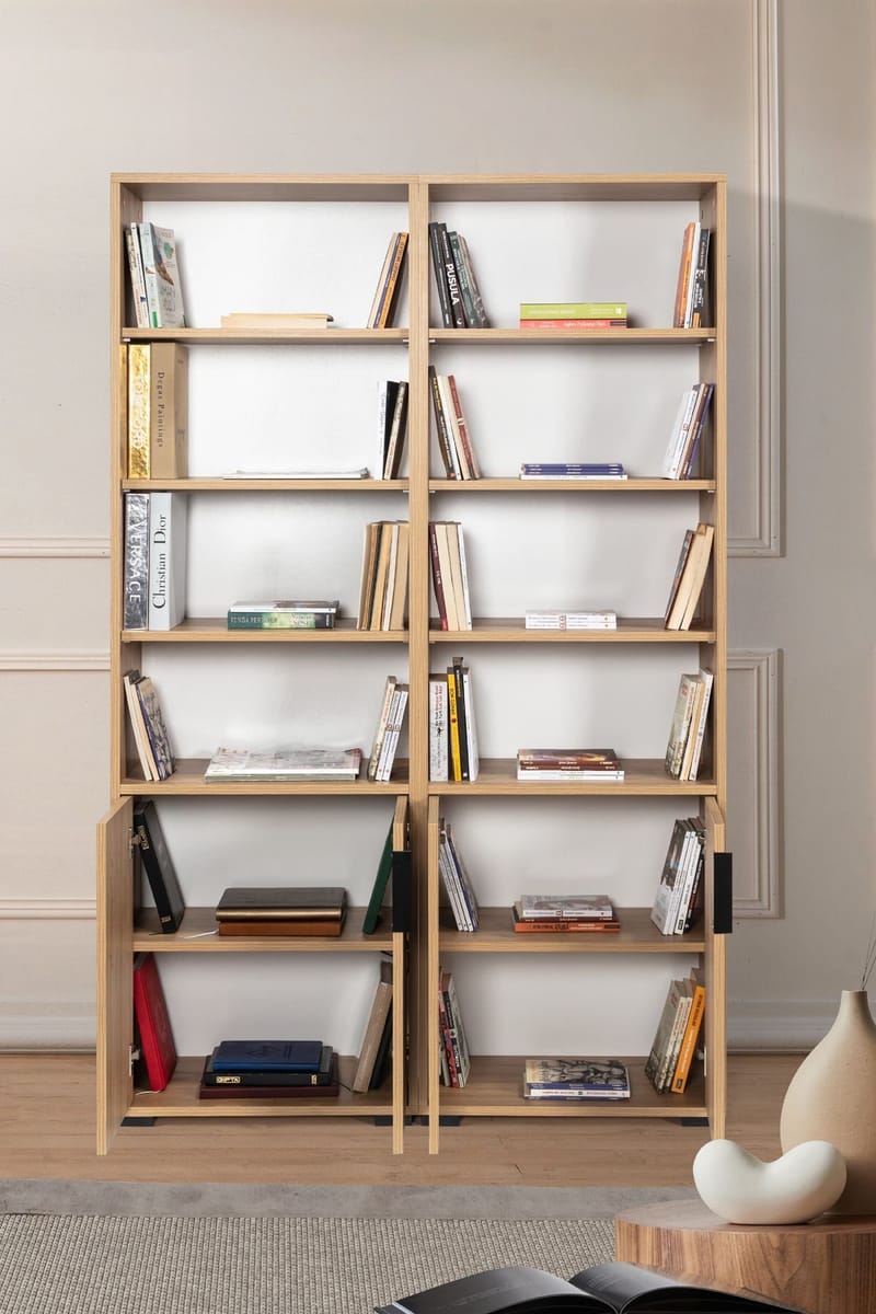 Pavio Bokhylla 120x187x30 cm - Sapphire Oak - Förvaring - Hyllor - Bokhylla