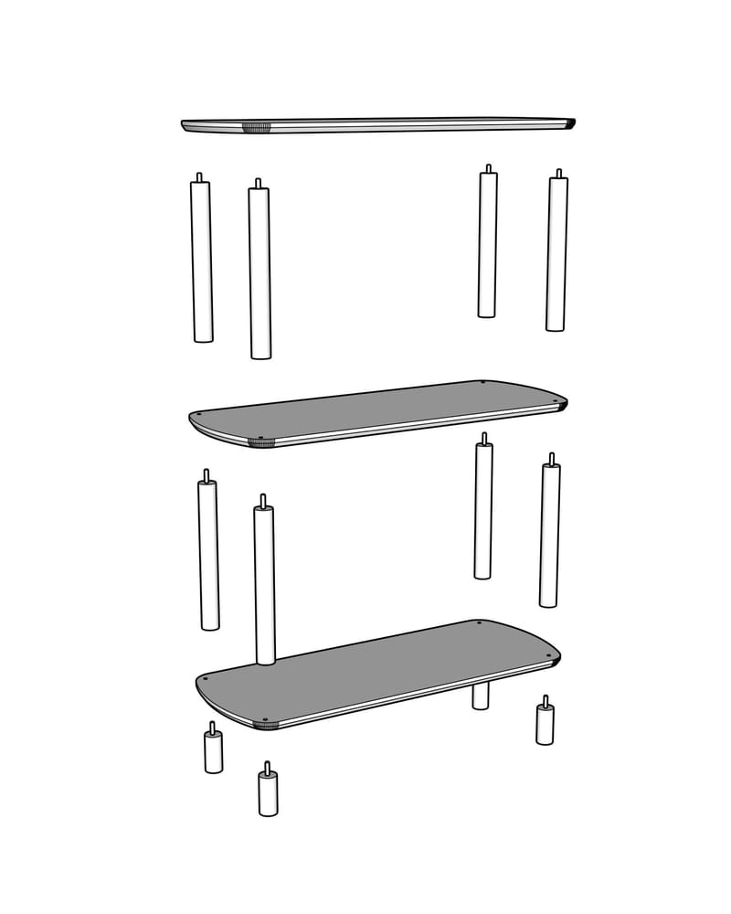Pienk Bokhylla 80 cm - Ek - Förvaring - Hyllor - Bokhylla
