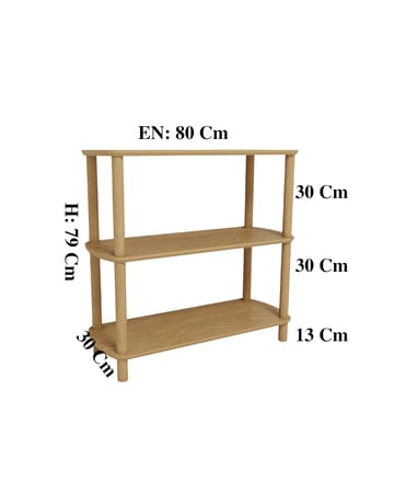 Pienk Bokhylla 80 cm - Ek - Förvaring - Hyllor - Bokhylla