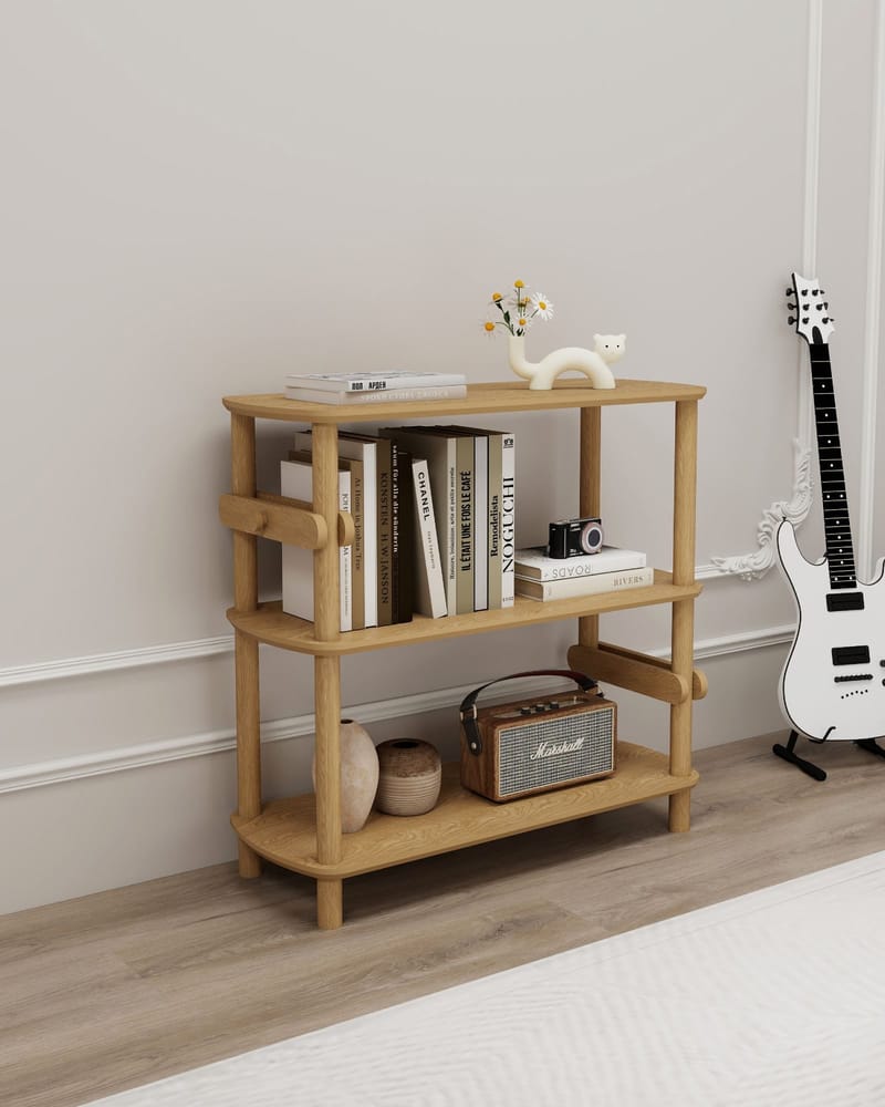 Pienk Bokhylla 80 cm - Ek - Förvaring - Hyllor - Bokhylla