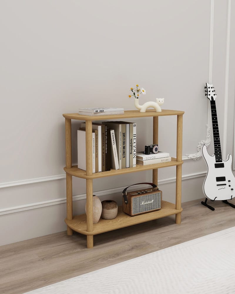 Pienk Bokhylla 80 cm - Ek - Förvaring - Hyllor - Bokhylla