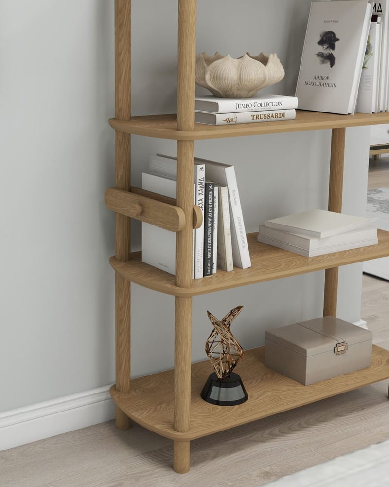 Pienk Bokhylla 80x112 cm - Ek - Förvaring - Hyllor - Bokhylla