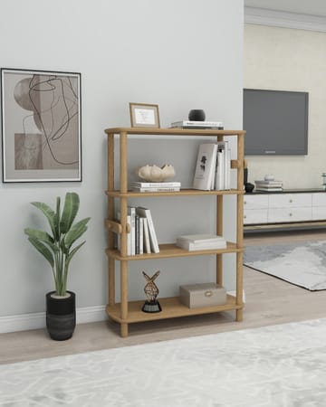 Pienk Bokhylla 80x112 cm - Ek - Förvaring - Hyllor - Bokhylla