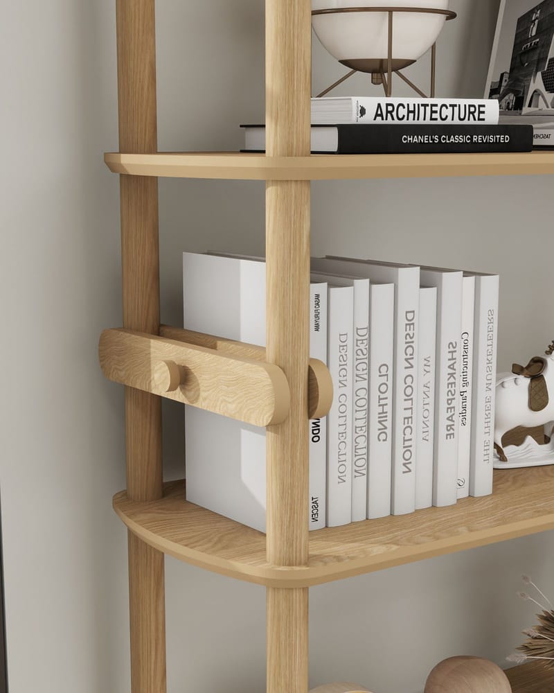 Pienk Bokhylla 80x174 cm - Ek - Förvaring - Hyllor - Bokhylla