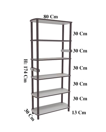 Pienk Hög Bokhylla 80 cm i Ek - Brun - Förvaring - Hyllor - Bokhylla