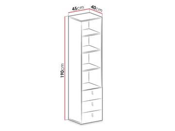 Planeta Bokhylla 45 cm i Trä - Blå|Vit - Förvaring - Hyllor - Bokhylla