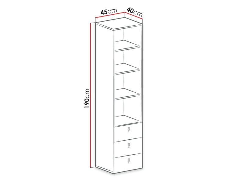 Planeta Bokhylla 45 cm i Trä - Svart|Beige - Förvaring - Hyllor - Bokhylla