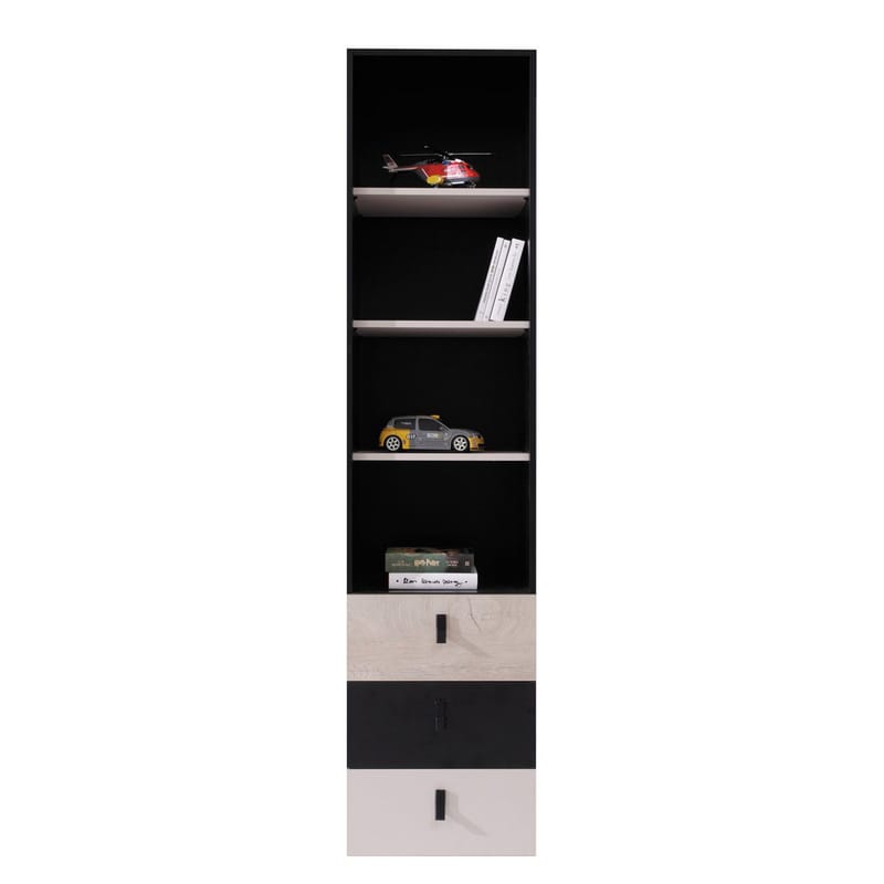 Planeta Bokhylla 45 cm i Trä, Svart|Beige