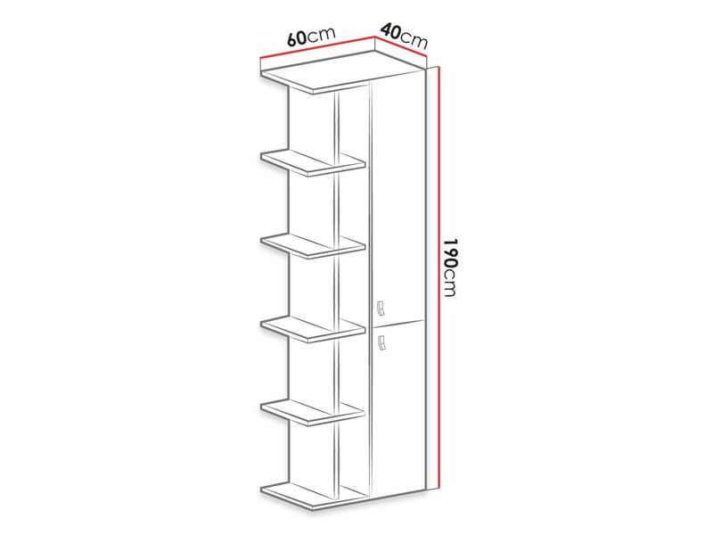 Planeta Bokhylla 60 cm i Trä - Svart|Natur - Förvaring - Hyllor - Bokhylla