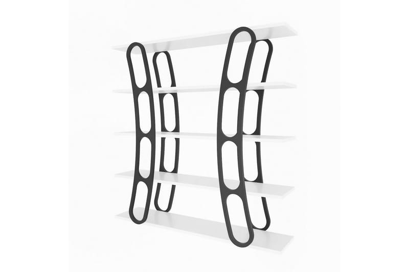 Quenla Bokhylla 120 cm - Svart/Vit - Förvaring - Hyllor - Bokhylla