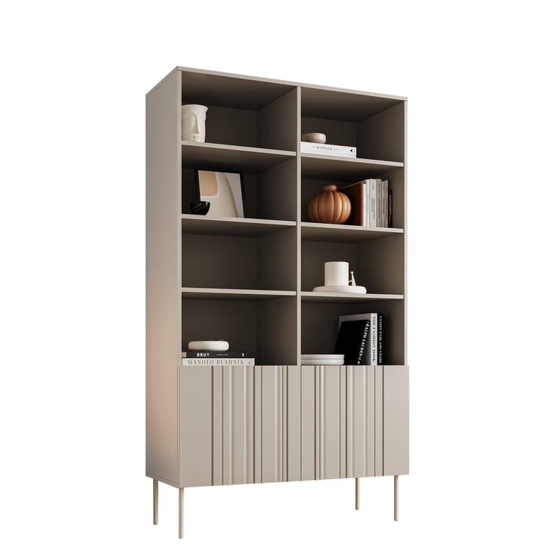 Rynlin Bokhylla 101 cm i Trä, Beige