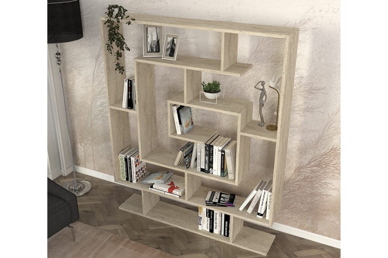 Sarmasik Bokhylla 124,8 cm - Beige - Förvaring - Hyllor - Bokhylla