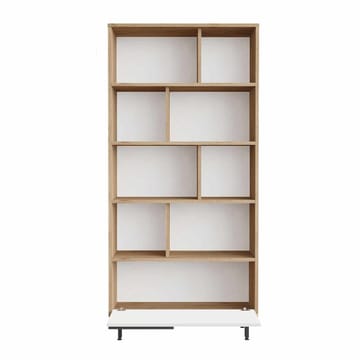 Sarnor Bokhylla 83,9x163,6x29,5 cm - Naturlig och vit - Förvaring - Hyllor - Bokhylla