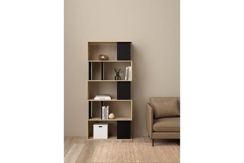 Shivani Bokhylla 80 cm - Natur/Svart - Förvaring - Hyllor - Bokhylla